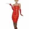 Smiffys Flapper Costume, Red