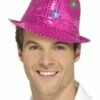 Smiffys Light Up Sequin Trilby Hat, Pink -FANCY THAT FANCY DRESS Sales 47070