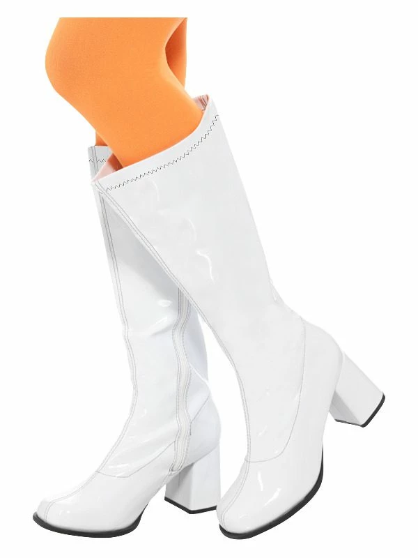 Smiffys 60s Ladies GoGo Boots, White 3 Smiffys 60s Ladies GoGo Boots, White
