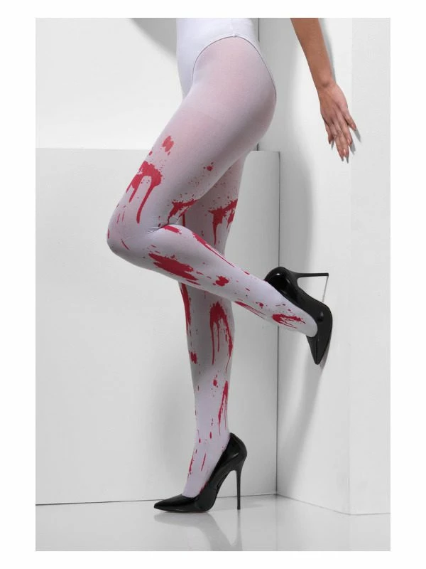 Smiffys Opaque Tights, White 3 Smiffys Opaque Tights, White