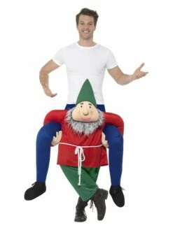Smiffys Piggyback Gnome Costume, Green