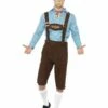 Smiffys Beer Fest Costume, Blue & Brown