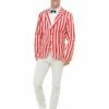 Smiffys 20s Barber Shop Costume, Red & Cream