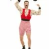 Smiffys Deluxe Strongman Costume, Red & White -FANCY THAT FANCY DRESS Sales 50807 8