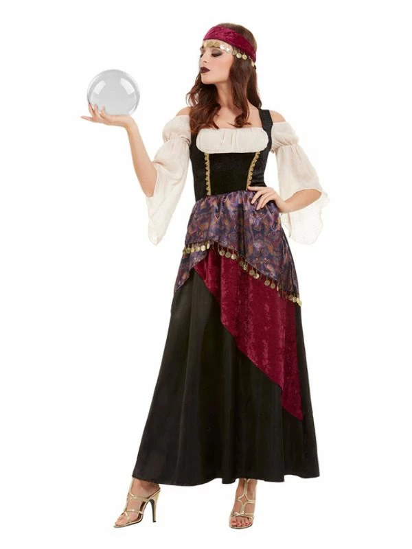 Smiffys Deluxe Fortune Teller Costume, Black 3 Smiffys Deluxe Fortune Teller Costume, Black