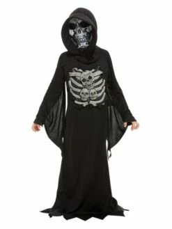 Smiffys Skeleton Reaper Costume, Black