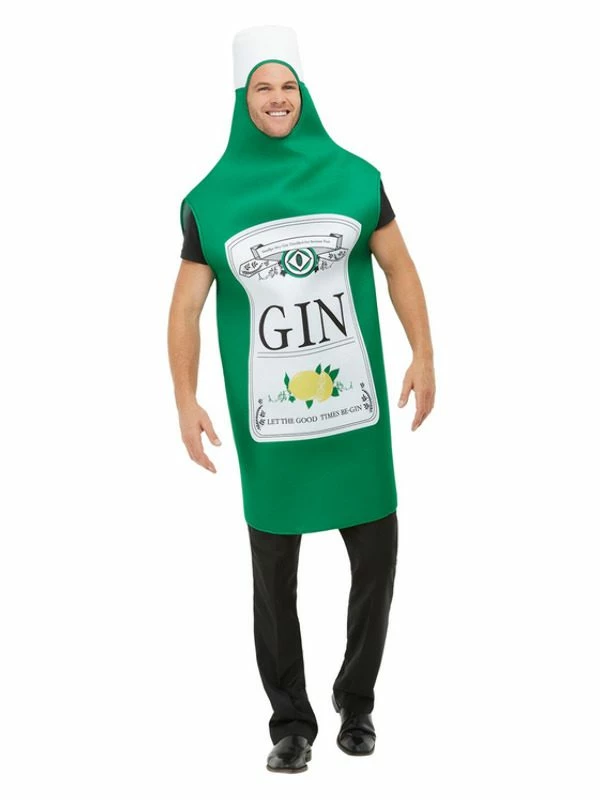 Smiffys Gin Bottle Costume, Green 3 Smiffys Gin Bottle Costume, Green