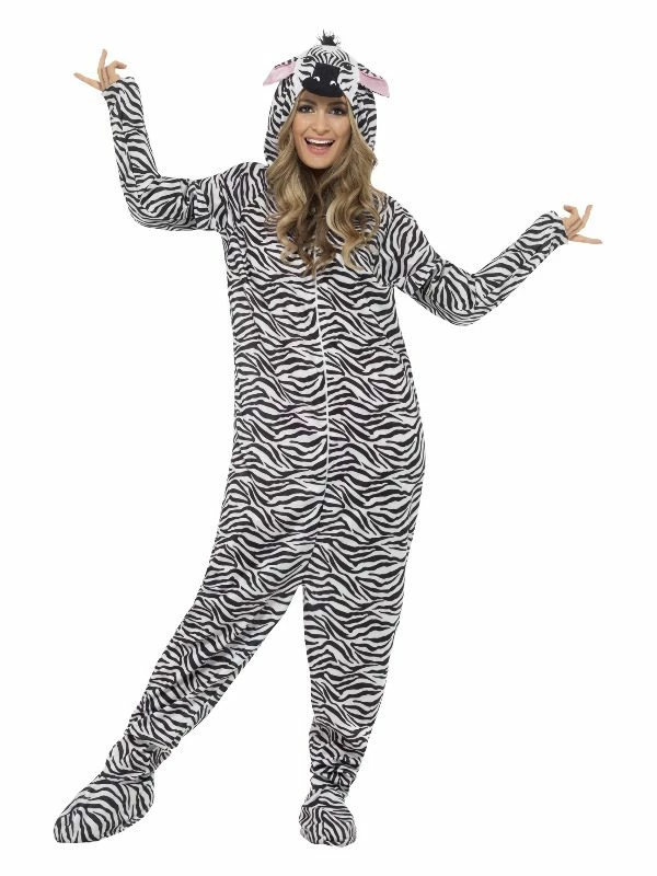 Smiffys Zebra Costume, Black & White 3 Smiffys Zebra Costume, Black & White