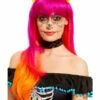 Smiffys Deluxe Day Of The Dead Wig, Pink & Orange -FANCY THAT FANCY DRESS Sales 61119