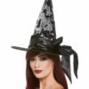 Smiffys Deluxe Reversible Sequin Witch Hat, Black & Silver 1 Smiffys Deluxe Reversible Sequin Witch Hat, Black & Silver -FANCY THAT FANCY DRESS Sales 61125 2