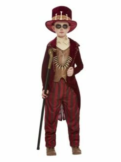 Smiffys Voodoo Witch Doctor Costume, Burgundy
