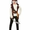 Smiffys Dark Spirit Pirate Costume, Brown