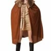 Brown Plush Collared Ladies Short Cape -FANCY THAT FANCY DRESS Sales AC063 scaled 1