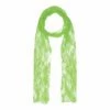 80s Neon Lace Scarf Green