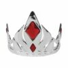 Silver Crown Tiara With Red Stones -FANCY THAT FANCY DRESS Sales BA2127