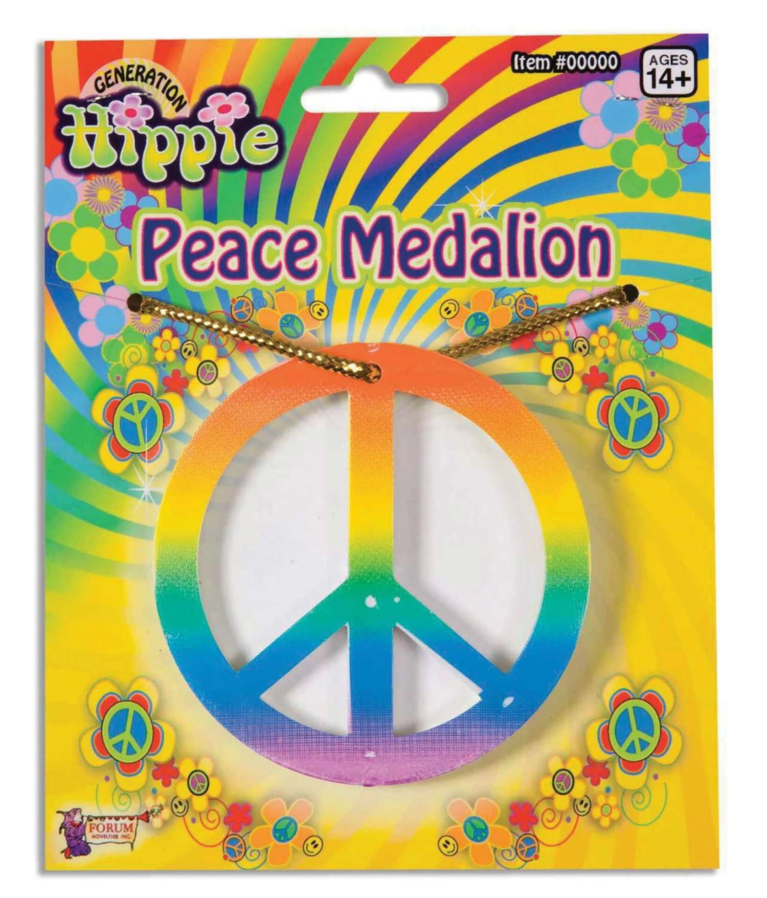Rainbow Peace Medallion Necklace 3 Rainbow Peace Medallion Necklace