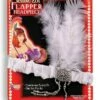 White Flapper Headbands + Feathers -FANCY THAT FANCY DRESS Sales BA888 scaled 1