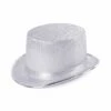 Top Hat Silver Lurex 2 Top Hat Silver Lurex -FANCY THAT FANCY DRESS Sales BH466
