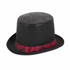 Top Hat ‘Aged’ Look Black With Red Band