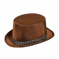 Top Hat Brown ‘Metallic’ Look With Band