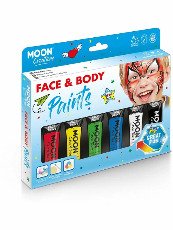 Smiffys Moon Creations Face & Body Paint, Assorted 3 Smiffys Moon Creations Face & Body Paint, Assorted