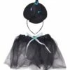 Witch Tutu Black/Silver With Headband