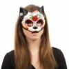 Day Of The Dead Kitty Half Mask 2 Day Of The Dead Kitty Half Mask -FANCY THAT FANCY DRESS Sales EM762