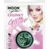 Smiffys Moon Glitter Holographic Chunky Glitter, Green -FANCY THAT FANCY DRESS Sales G04656 2