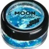 Smiffys Moon Glitter Iridescent Chunky Glitter, Blue