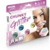 Smiffys Moon Glitter Iridescent Chunky Glitter, Assorted