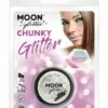 Smiffys Moon Glitter Iridescent Chunky Glitter, White 2 Smiffys Moon Glitter Iridescent Chunky Glitter, White -FANCY THAT FANCY DRESS Sales G06131 2