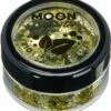 Smiffys Moon Glitter Bio Chunky Glitter, Gold