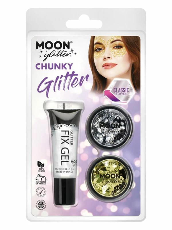 Smiffys Moon Glitter Classic Chunky Glitter 3 Smiffys Moon Glitter Classic Chunky Glitter