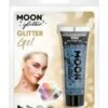 Smiffys Moon Glitter Holographic Fine Glitter Gel, Blue