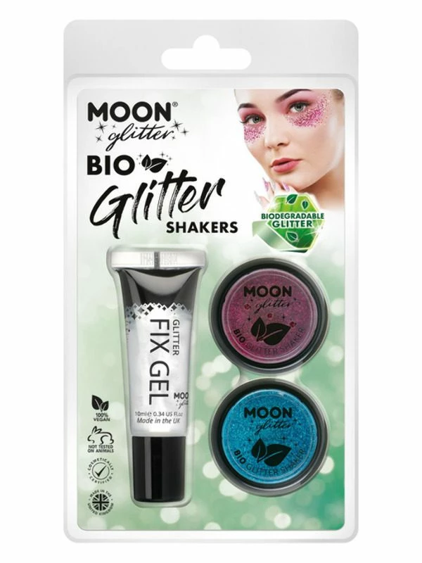 Smiffys Moon Glitter Bio Glitter Shakers, 3 Smiffys Moon Glitter Bio Glitter Shakers,