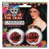 Day Of The Dead Rose Earrings -FANCY THAT FANCY DRESS Sales X74670