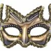 Half Face Black/Gold Mask -FANCY THAT FANCY DRESS Sales em369